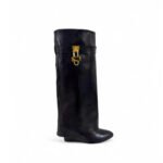 Stivale in pelle con piegone e charm oro - Lisa Ferrari - immagine 2