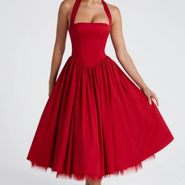 Venice - Vestito midi con corsetto allacciato