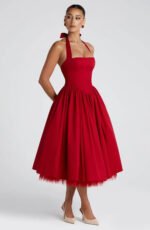 Venice - Vestito midi con corsetto allacciato - immagine 4