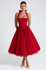 Venice - Vestito midi con corsetto allacciato - immagine 2